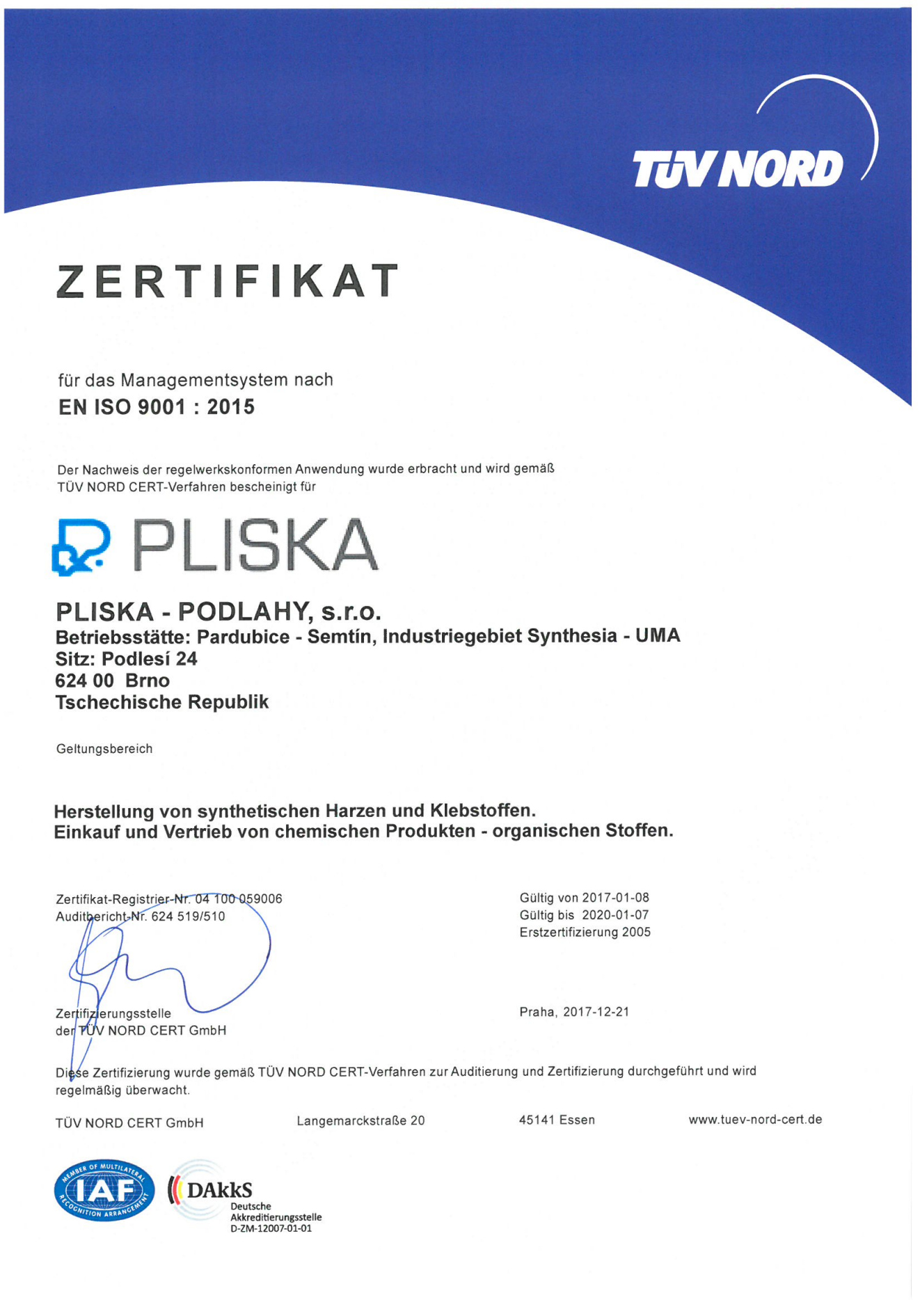 ISO 9001, pliska